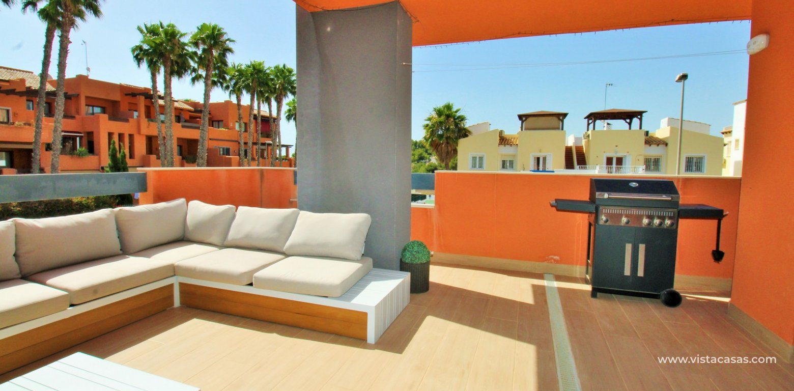 Modern 2 Bed Apartment For Sale in Palapa Golf Villamartin balcony
