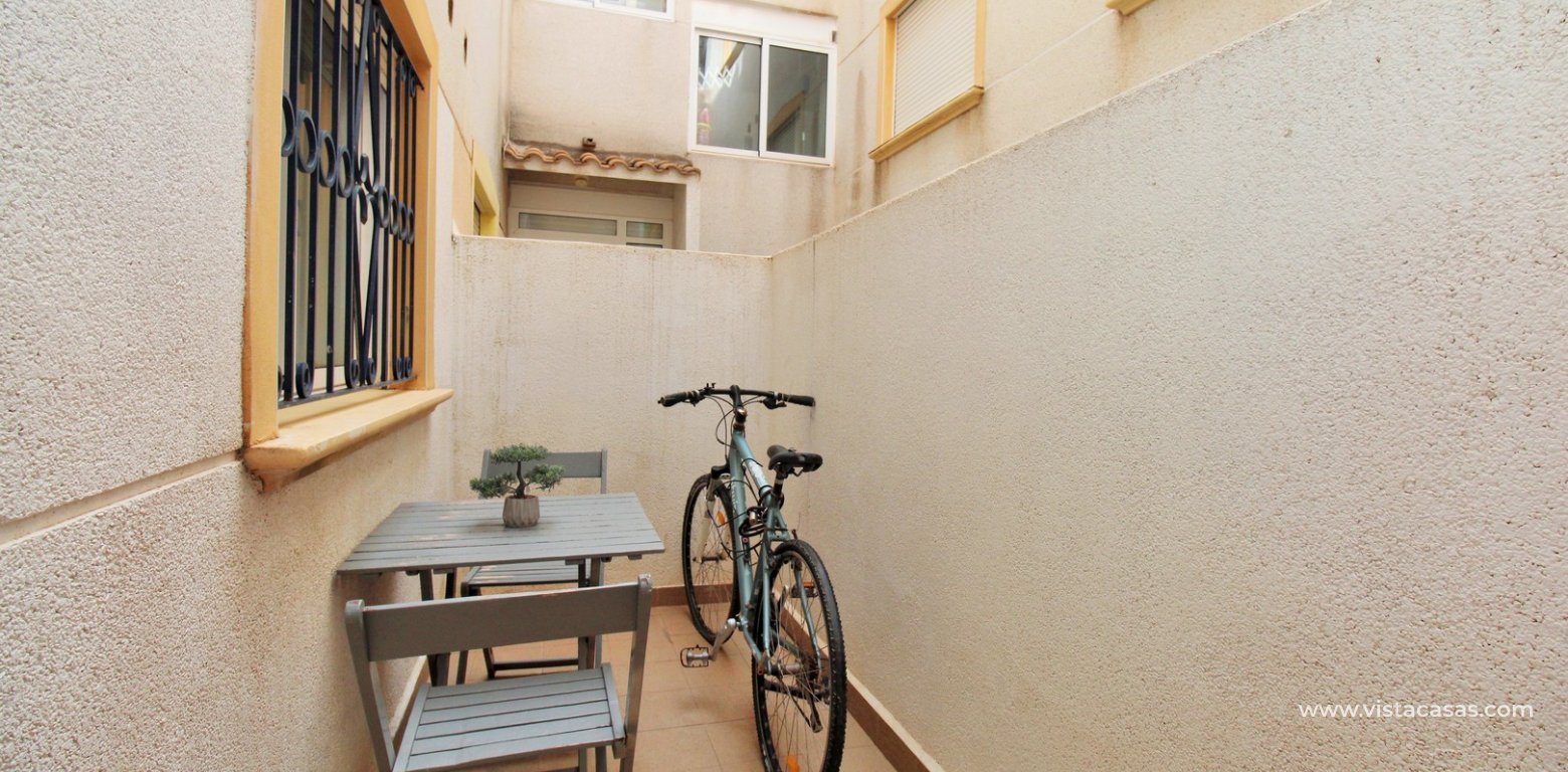 Ground Floor Apartment  For Sale in R1 La Ciñuelica Punta Prima rear terrace