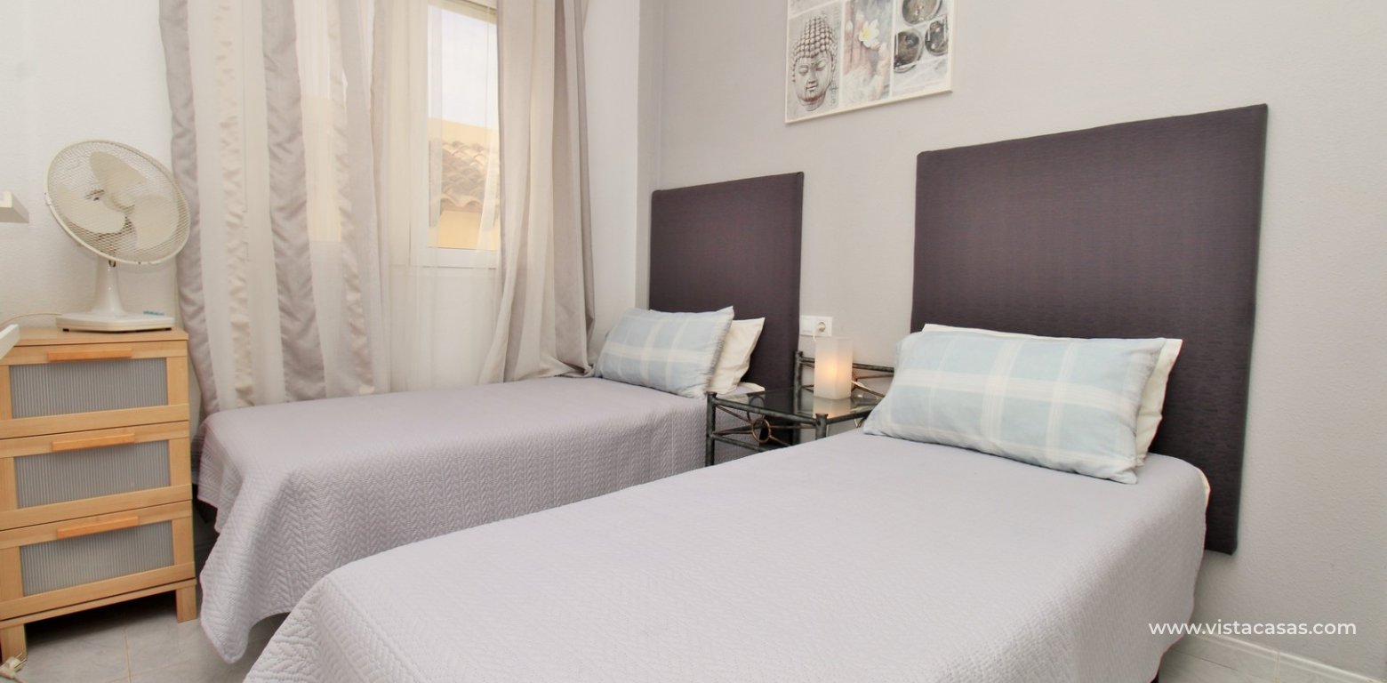 2 Bed Apartment with Solarium For Sale in Panorama Golf Villamartin twin bedroom