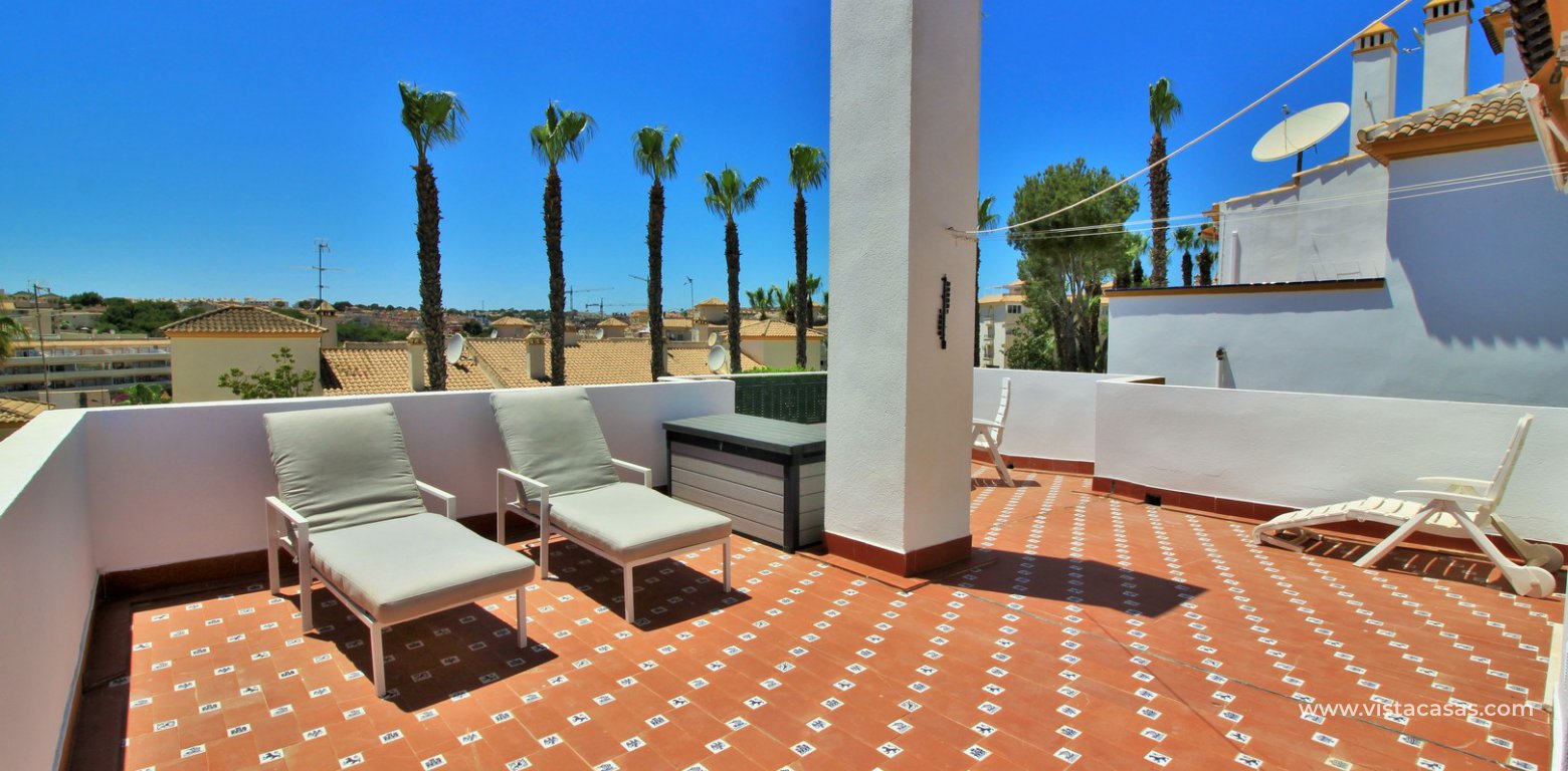 Detached villa with pool for sale in Villamartin roof terrace