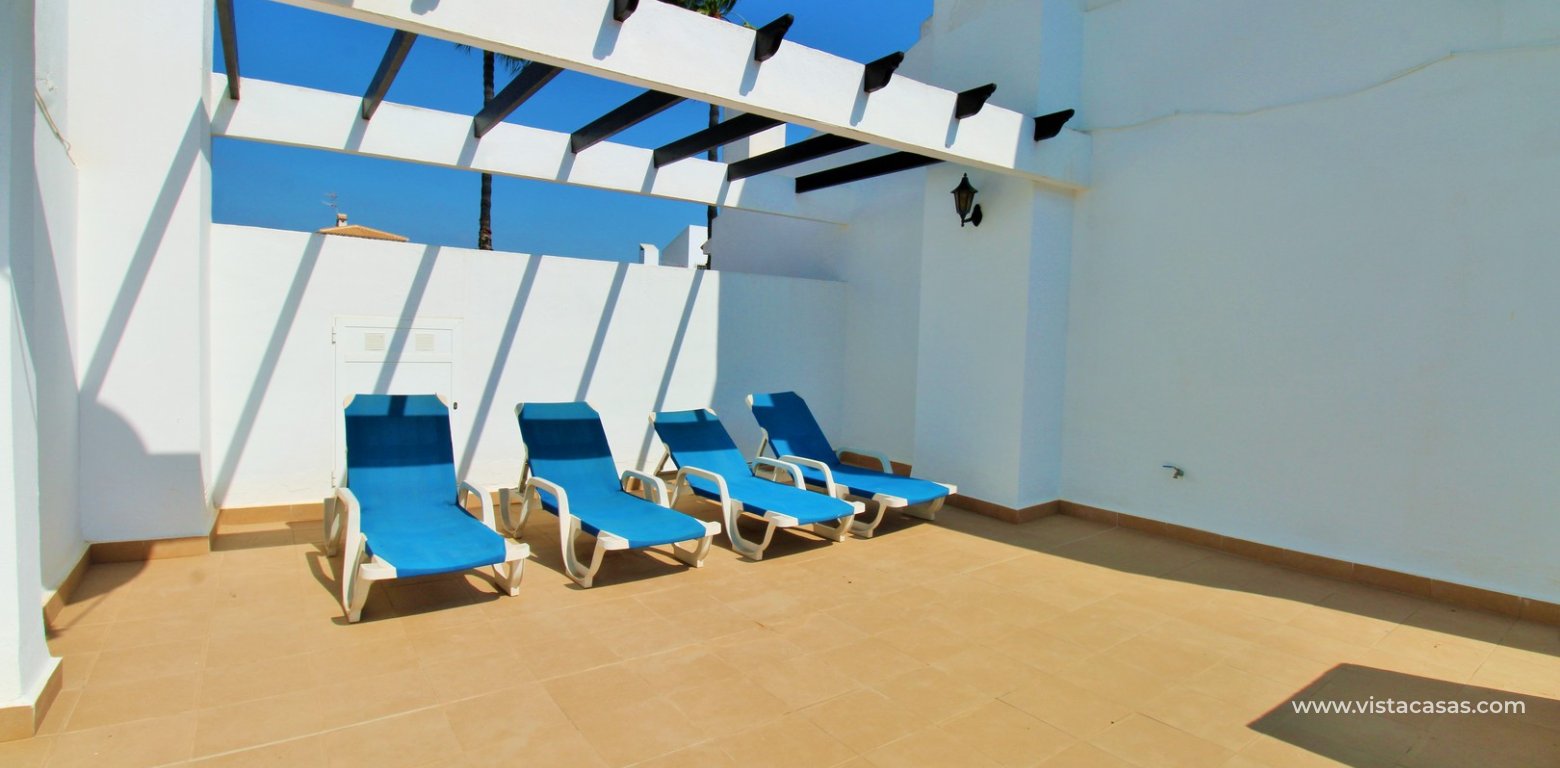 South-Facing Lola Bungalow For Sale in Verdemar III Villamartin solarium