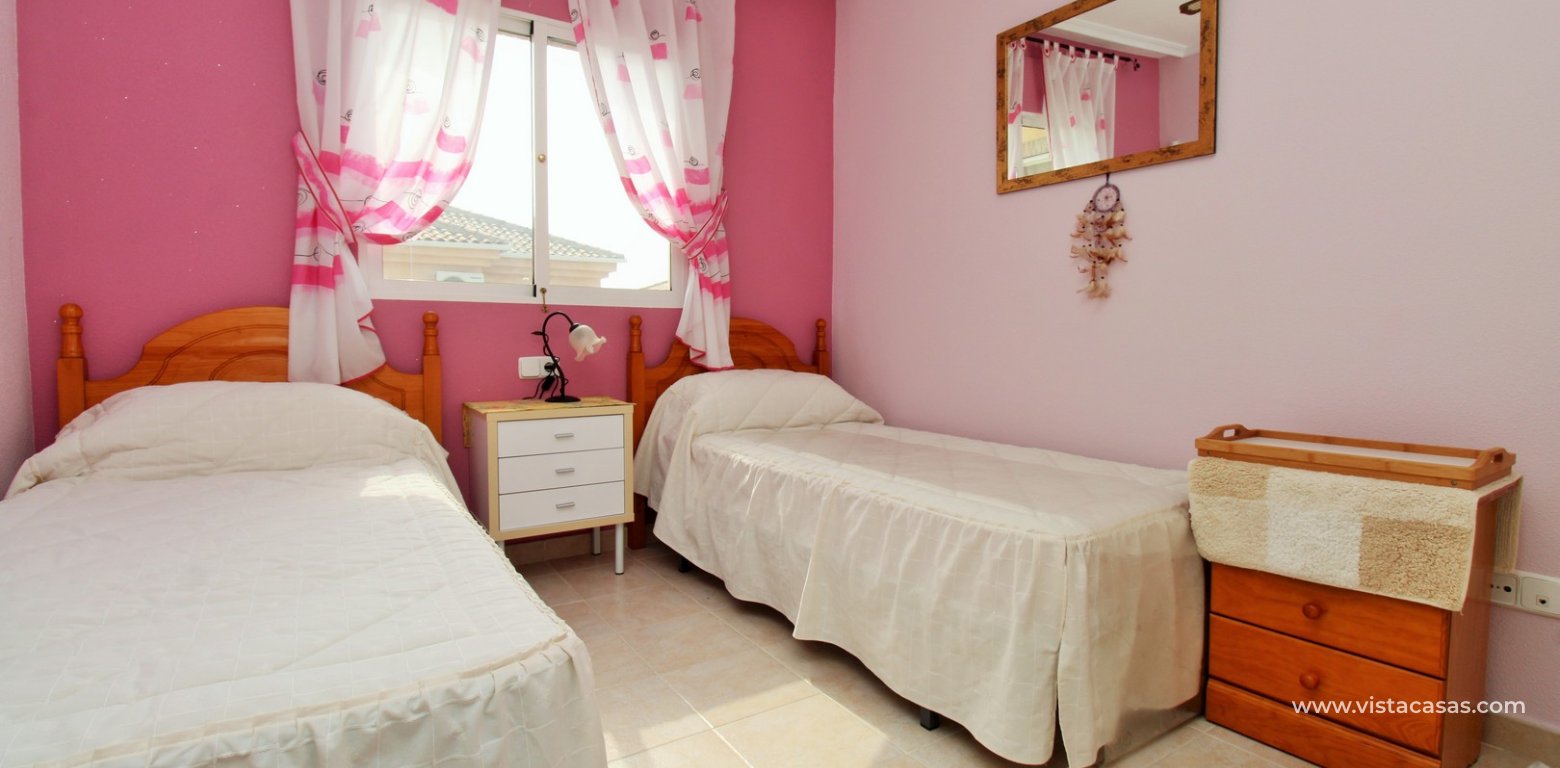 South-East facing 3 bedroom quad in Residencial Avalon Playa Flamenca twin bedroom