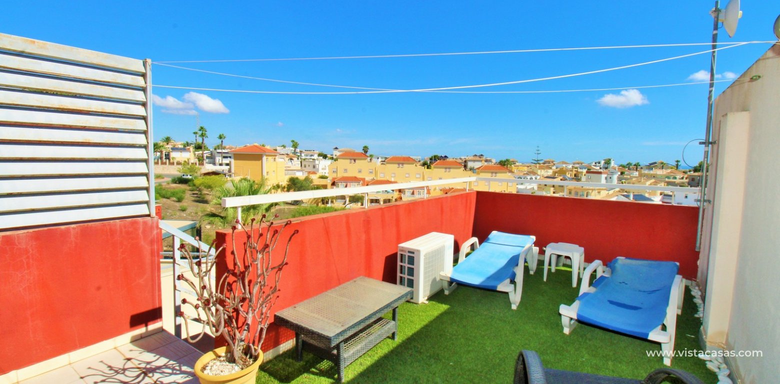 3 bedroom quad with sea views in Vista Azul Villamartin solarium
