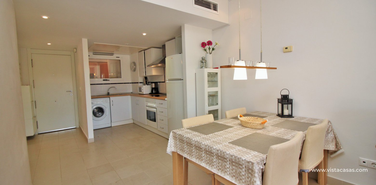 South facing penthouse apartment for sale in El Rincon Playa Flamenca dining area
