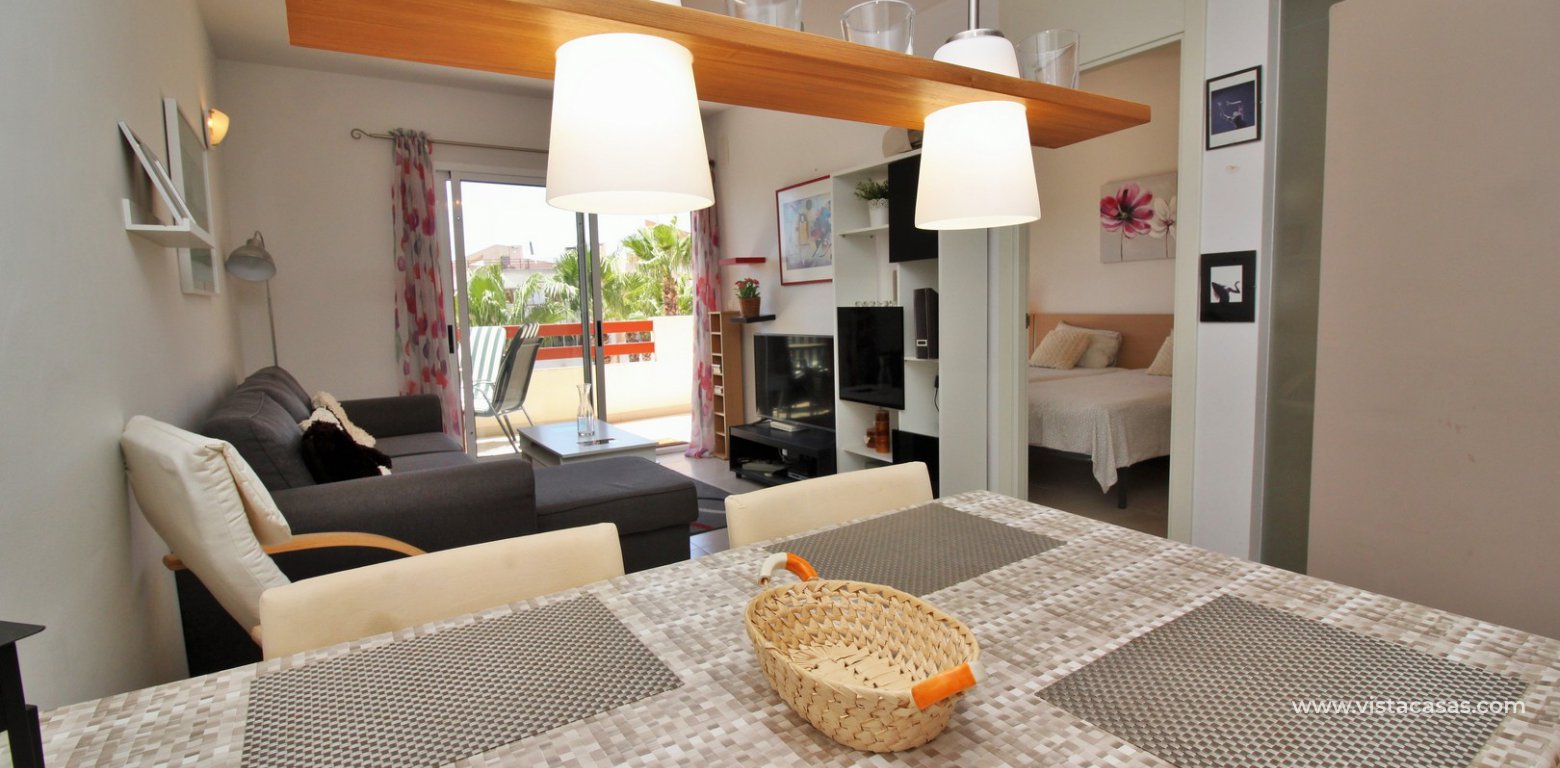 South facing penthouse apartment for sale in El Rincon Playa Flamenca dining living