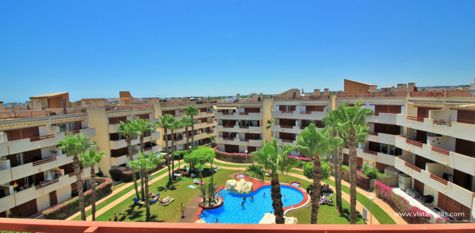 South facing penthouse apartment for sale in El Rincon Playa Flamenca solarium pool view