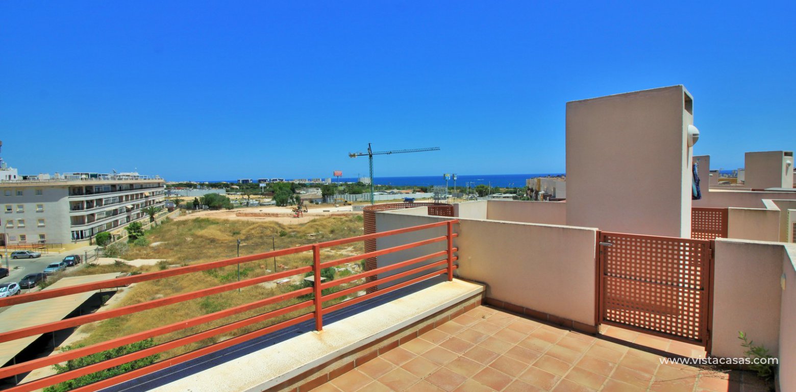 South facing penthouse apartment for sale in El Rincon Playa Flamenca solarium sea views