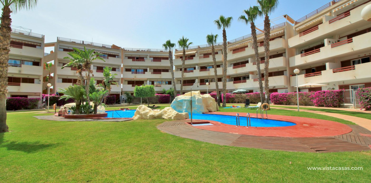 South facing penthouse apartment for sale in El Rincon Playa Flamenca communal pool 2