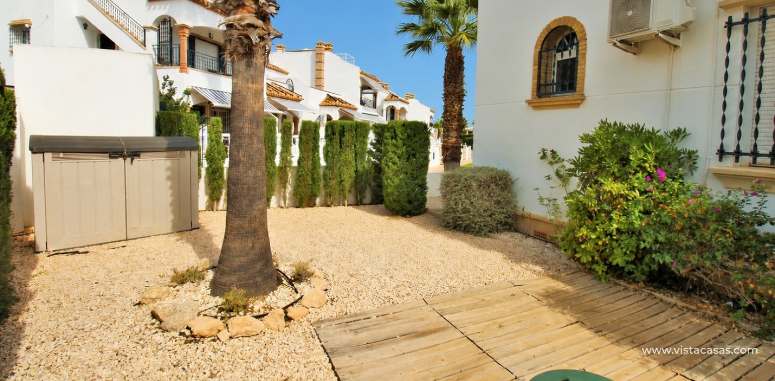 Top floor apartment with sea and pool views in for sale in Las Violetas Villamartin private garden