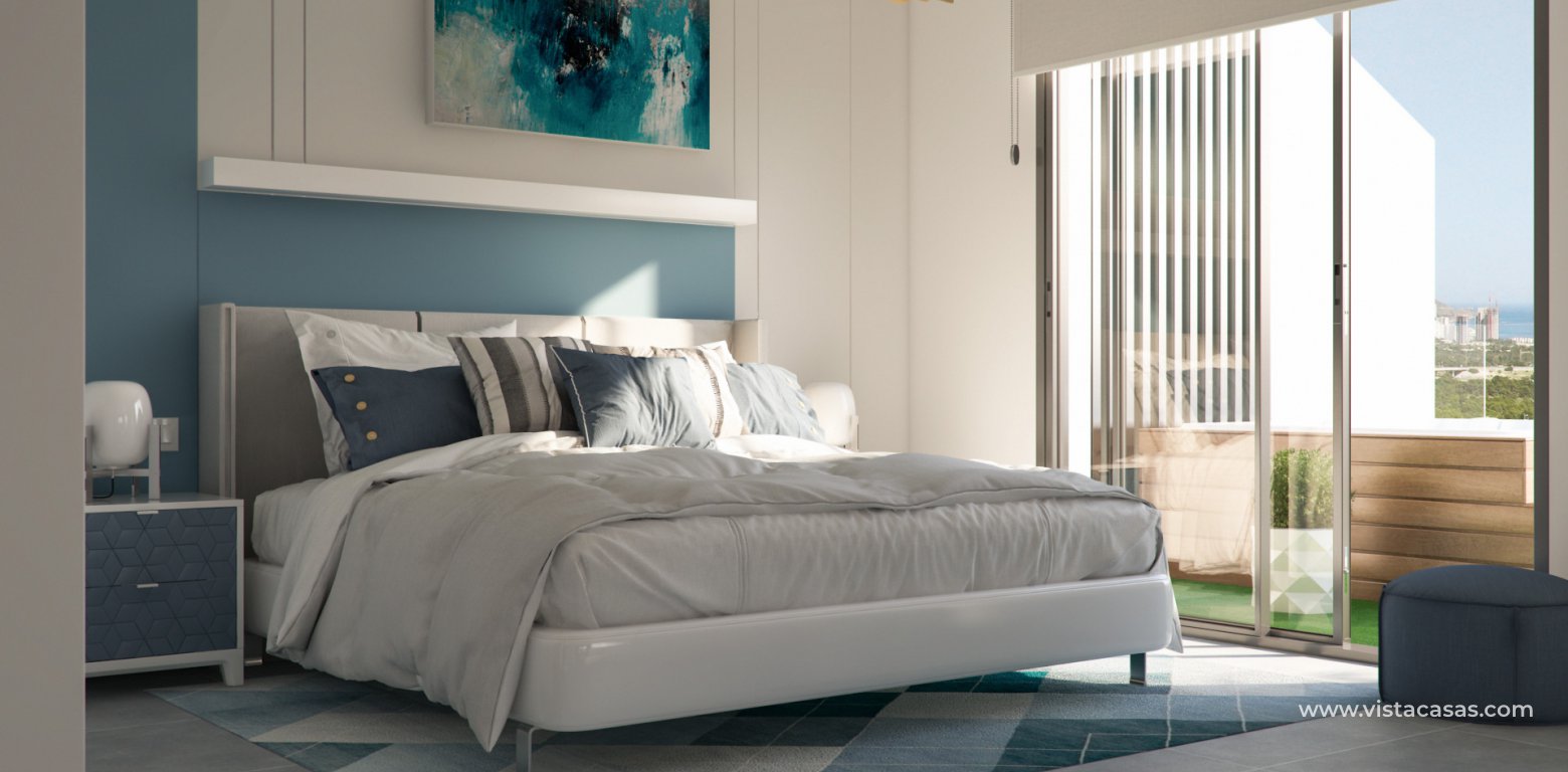 New build apartments for sale Seascape Resort Finestrat master bedroom