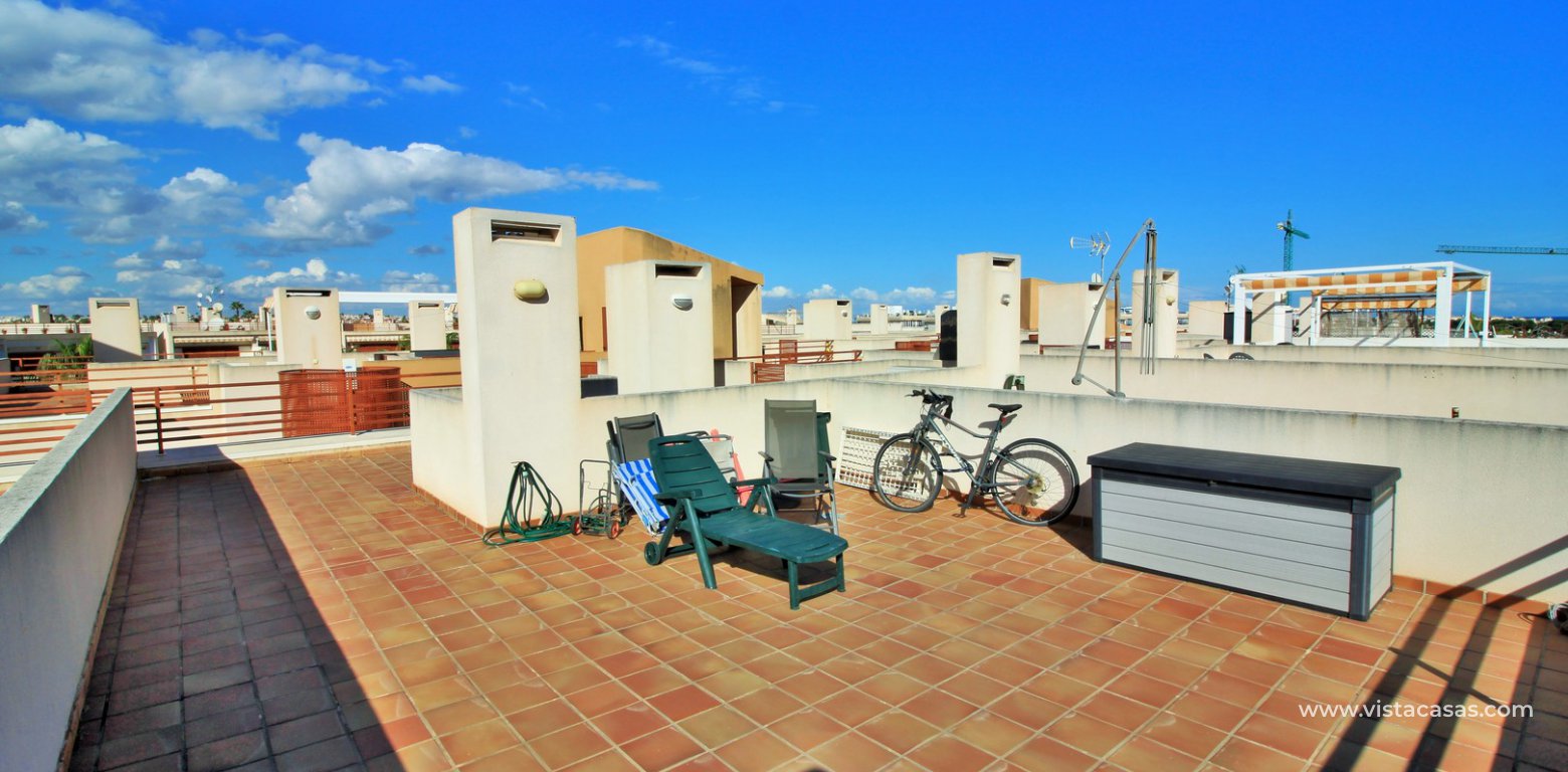 South facing penthouse apartment for sale El Rincon Playa Flamenca roof terrace