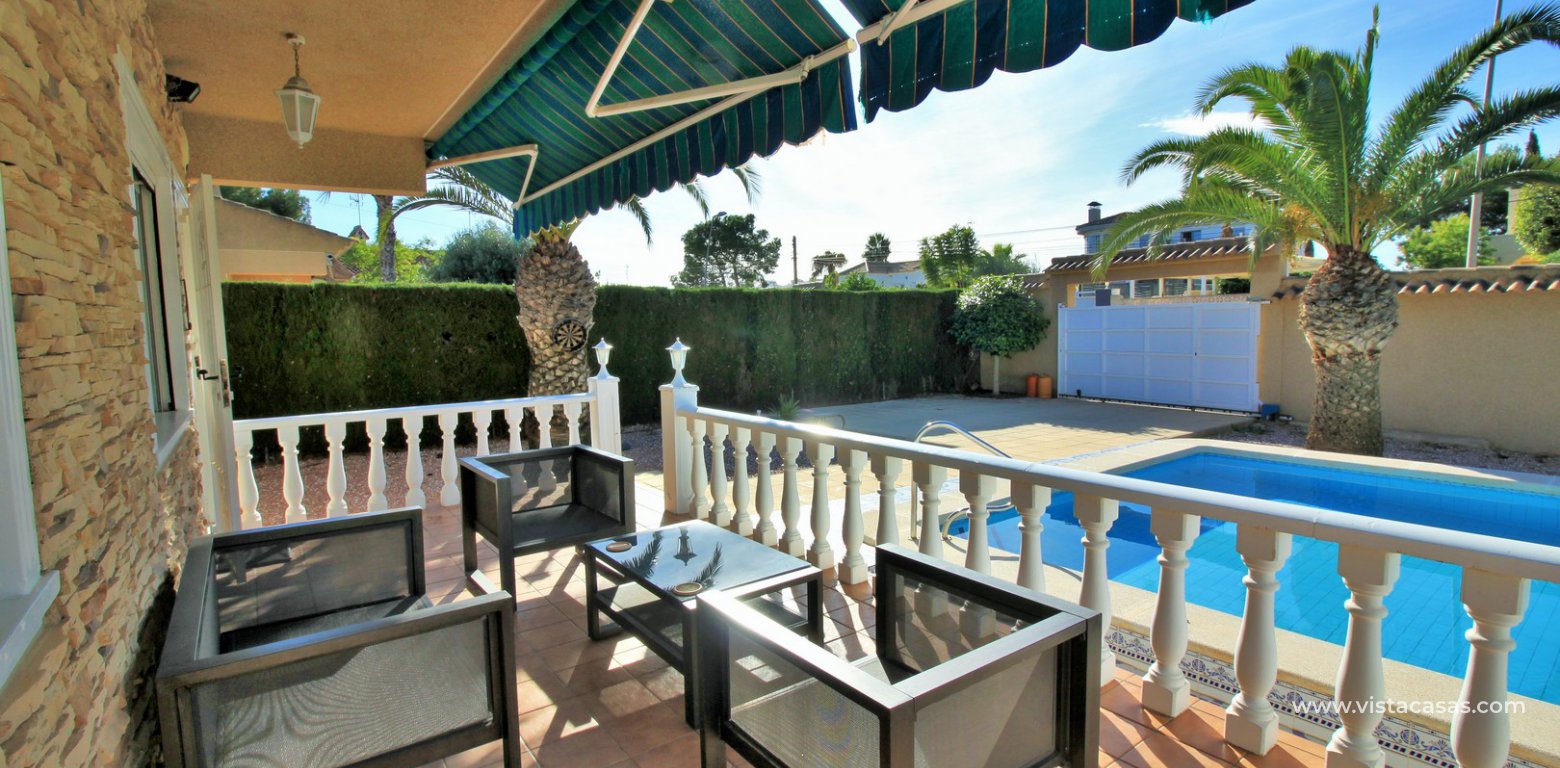 Detached villa with private pool for sale Los Balcones terrace 2