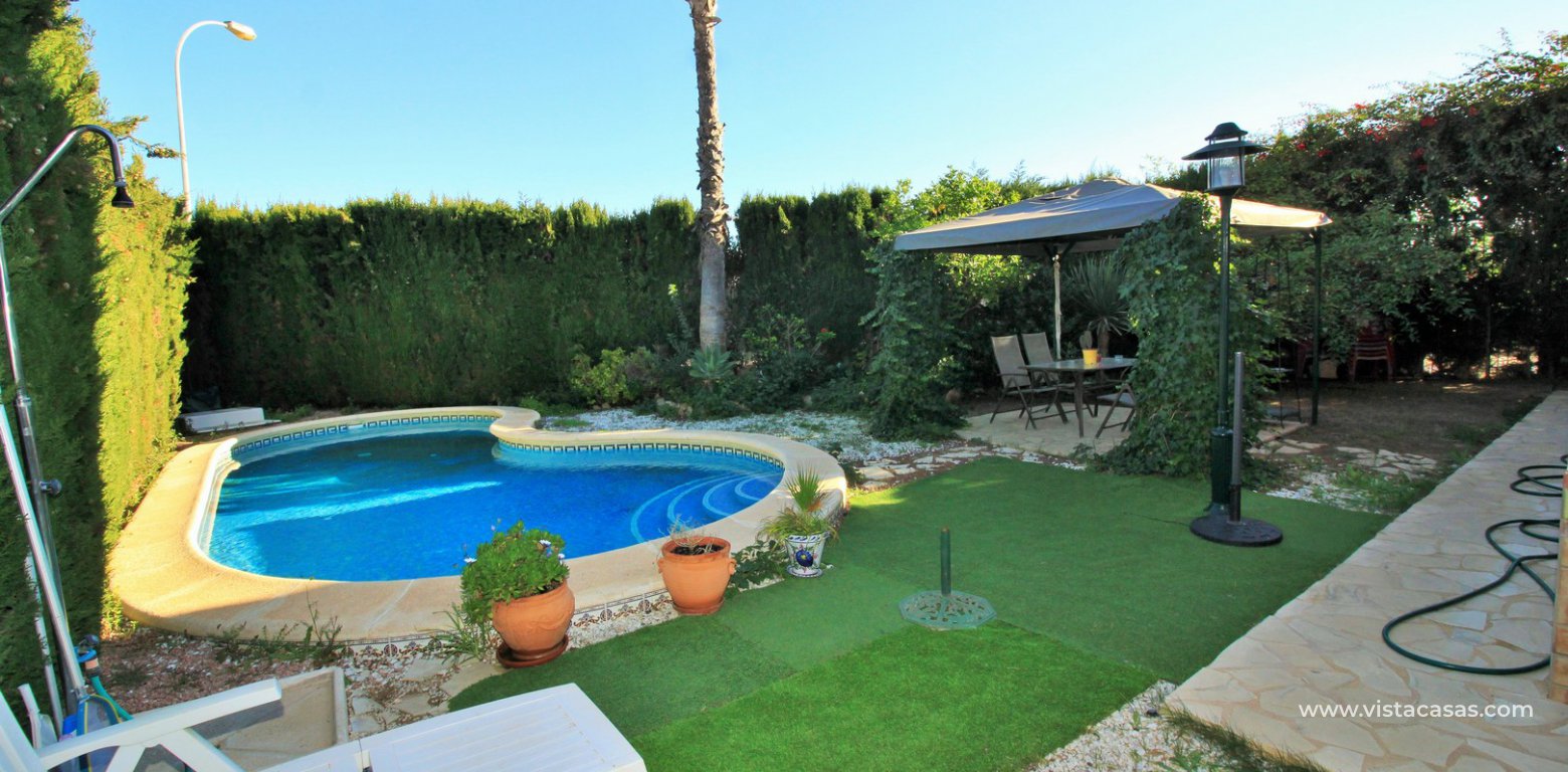 4 bedroom villa with private pool for sale Playa Flamenca Villas San Luis garden