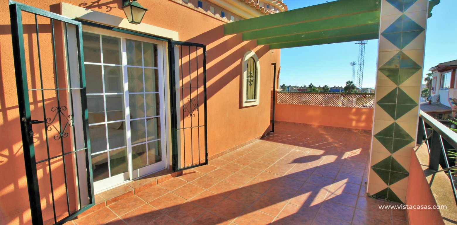 4 bedroom villa with private pool for sale Playa Flamenca Villas San Luis solarium