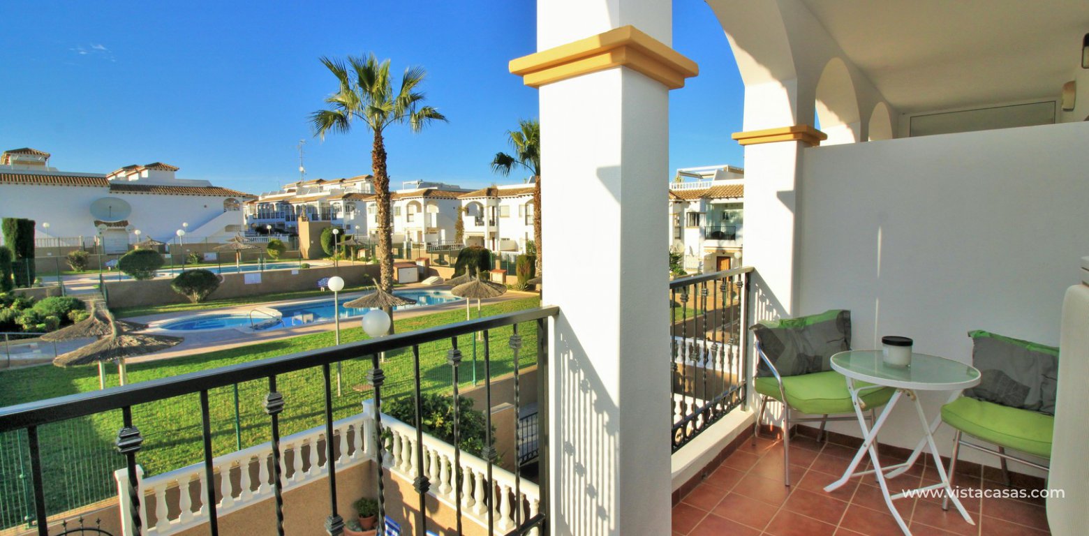 Townhouse for sale overlooking the pool R15 La Ciñuelica Punta Prima balcony