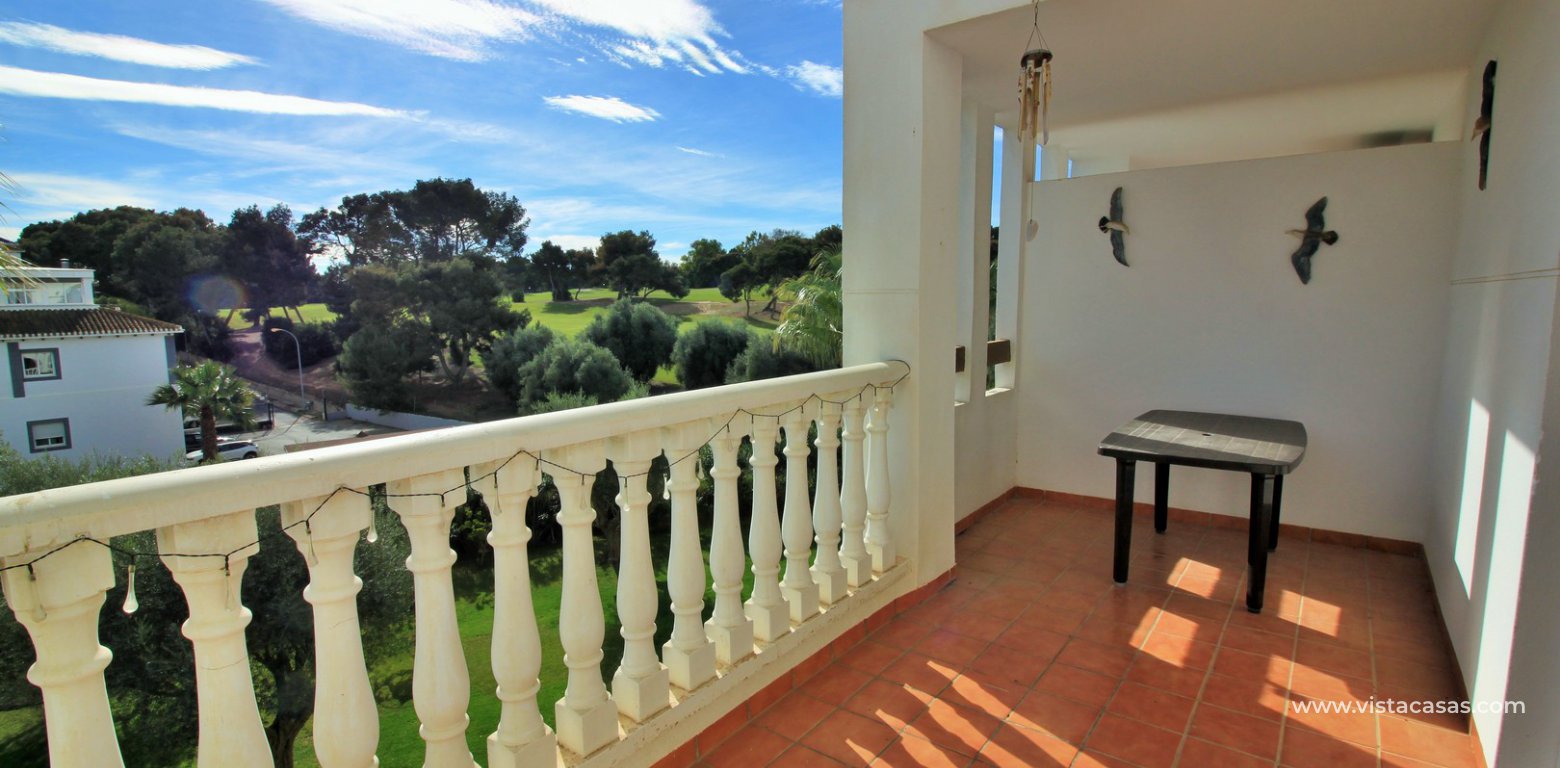 Duplex apartment for sale with golf and pool views Villamartin balcony