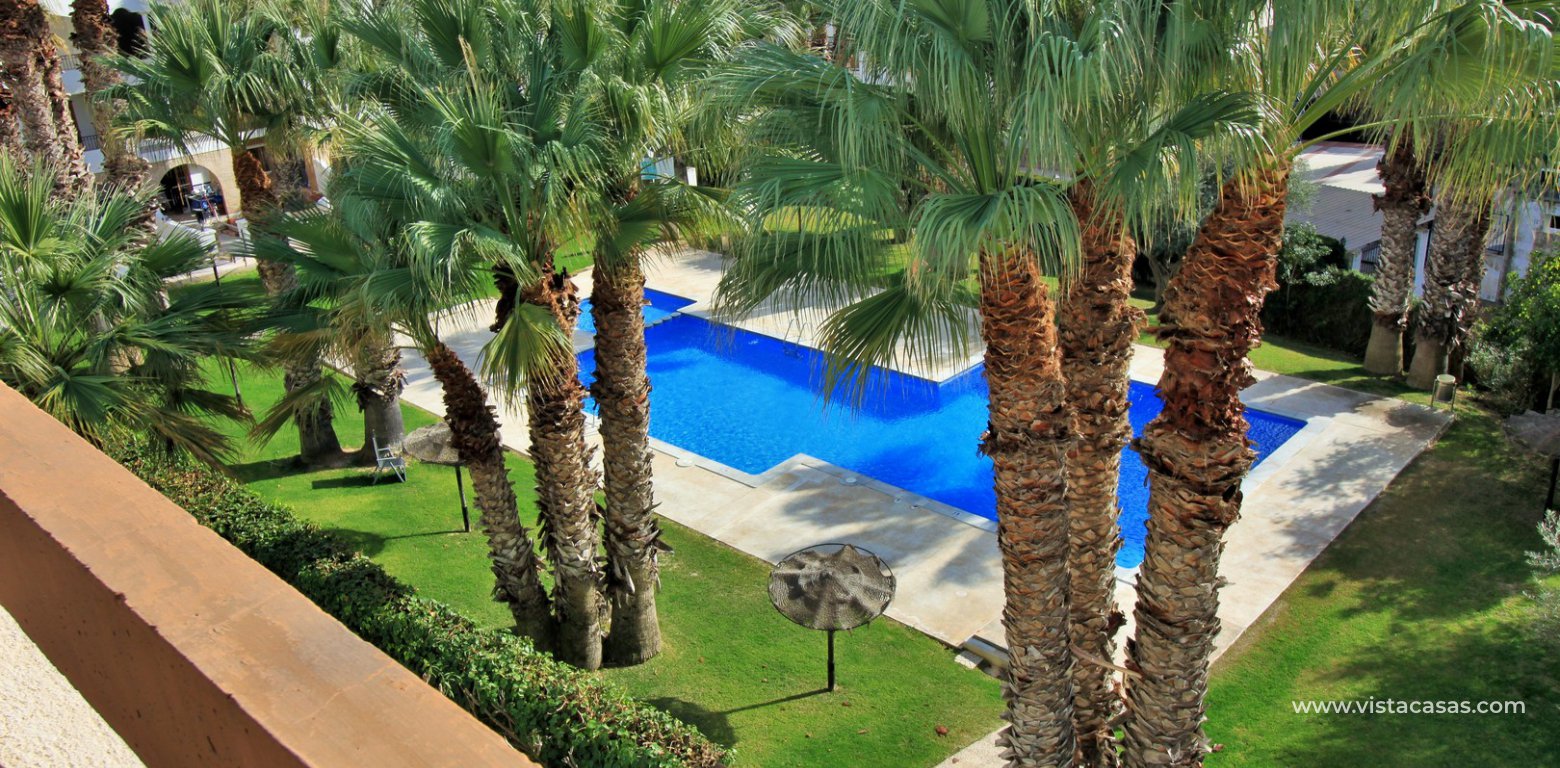 Duplex apartment for sale with golf and pool views Villamartin solarium pool view