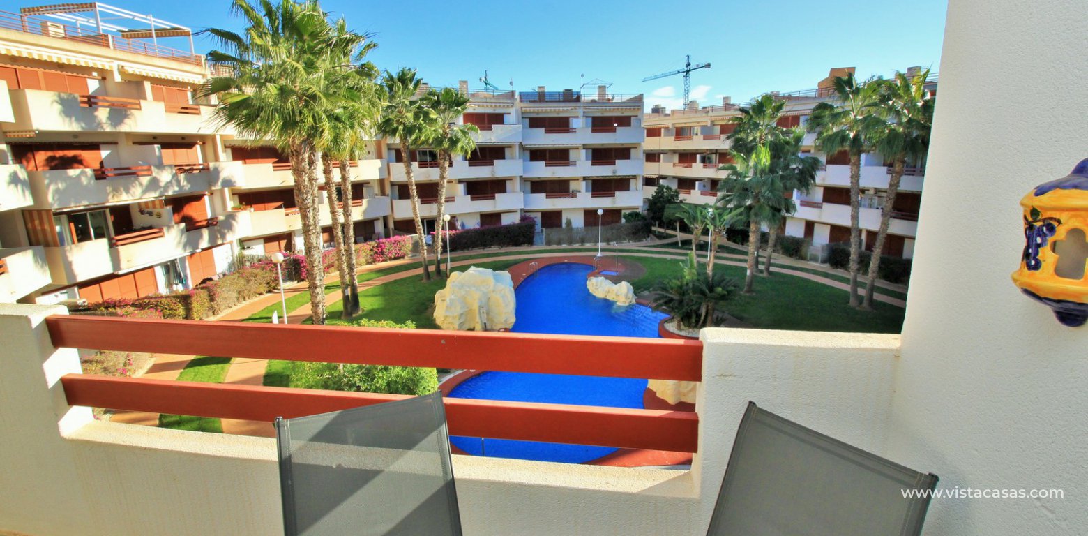 Apartment for sale overlooking the pool El Rincon Playa Flamenca Tourist Licence balcony 2