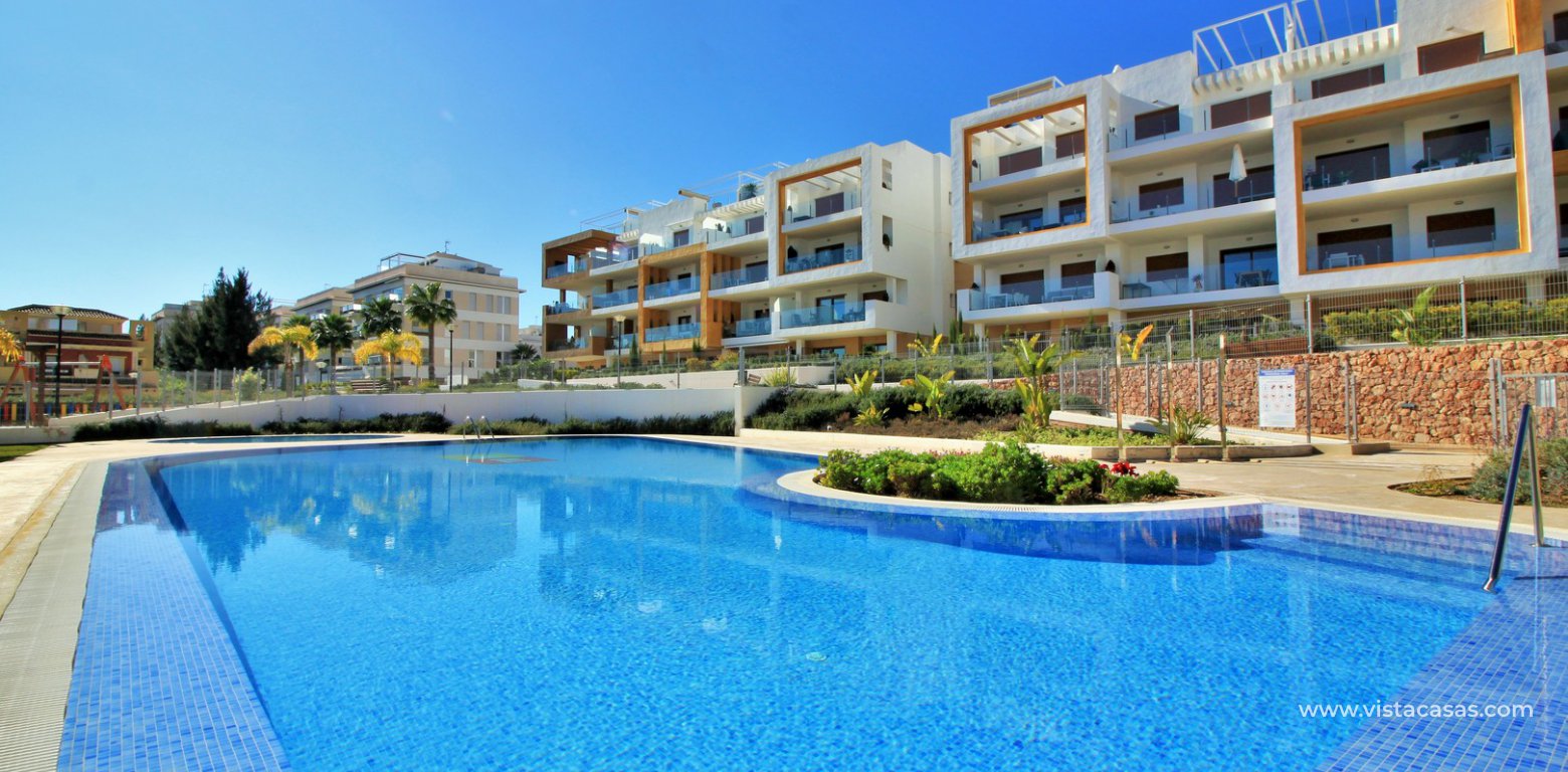 South facing apartment overlooking the pool for sale in Residencial Gala Los Dolses Orihuela Costa