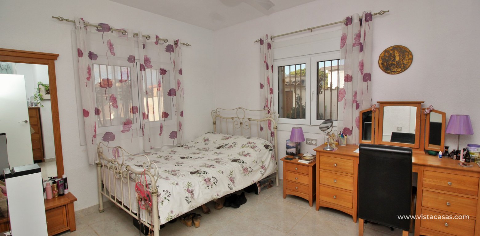 South facing 4 bedroom detached villa with private pool for sale Los Dolses double bedroom