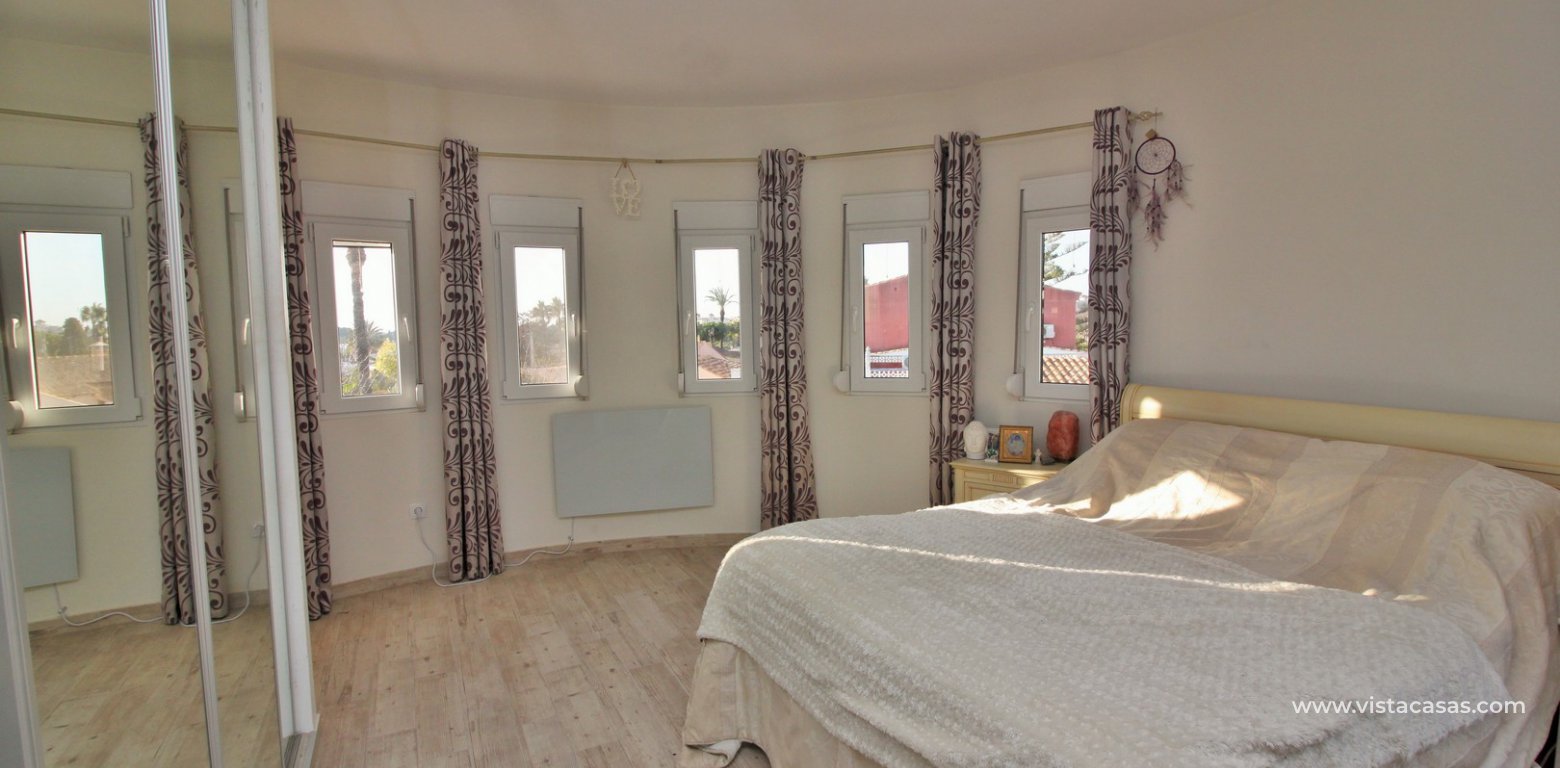 South facing 4 bedroom detached villa with private pool for sale Los Dolses master bedroom fitted wardrobes