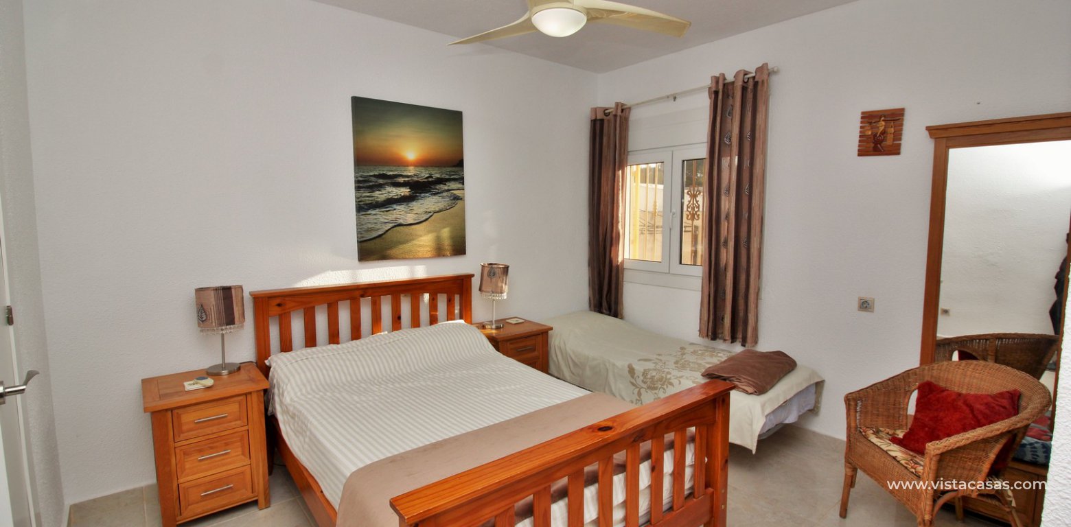 South facing 4 bedroom detached villa with private pool for sale Los Dolses annex double bedroom