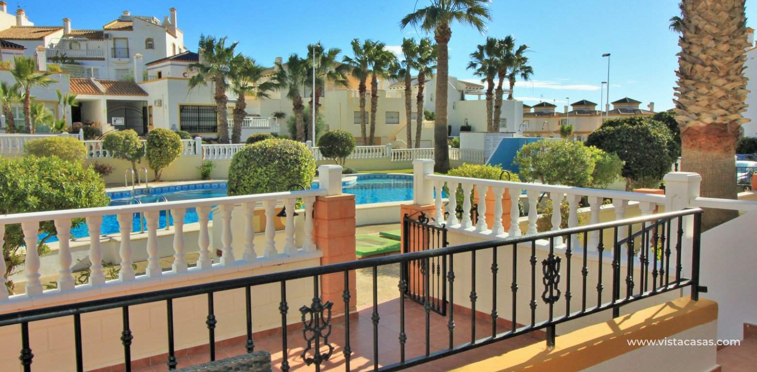 Ground floor apartment overlooking the pool for sale R20 Los Dosles terrace pool view