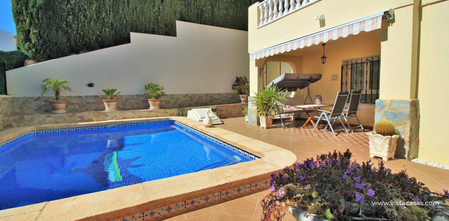 South facing detached villa with private pool for sale Los Dolses pool