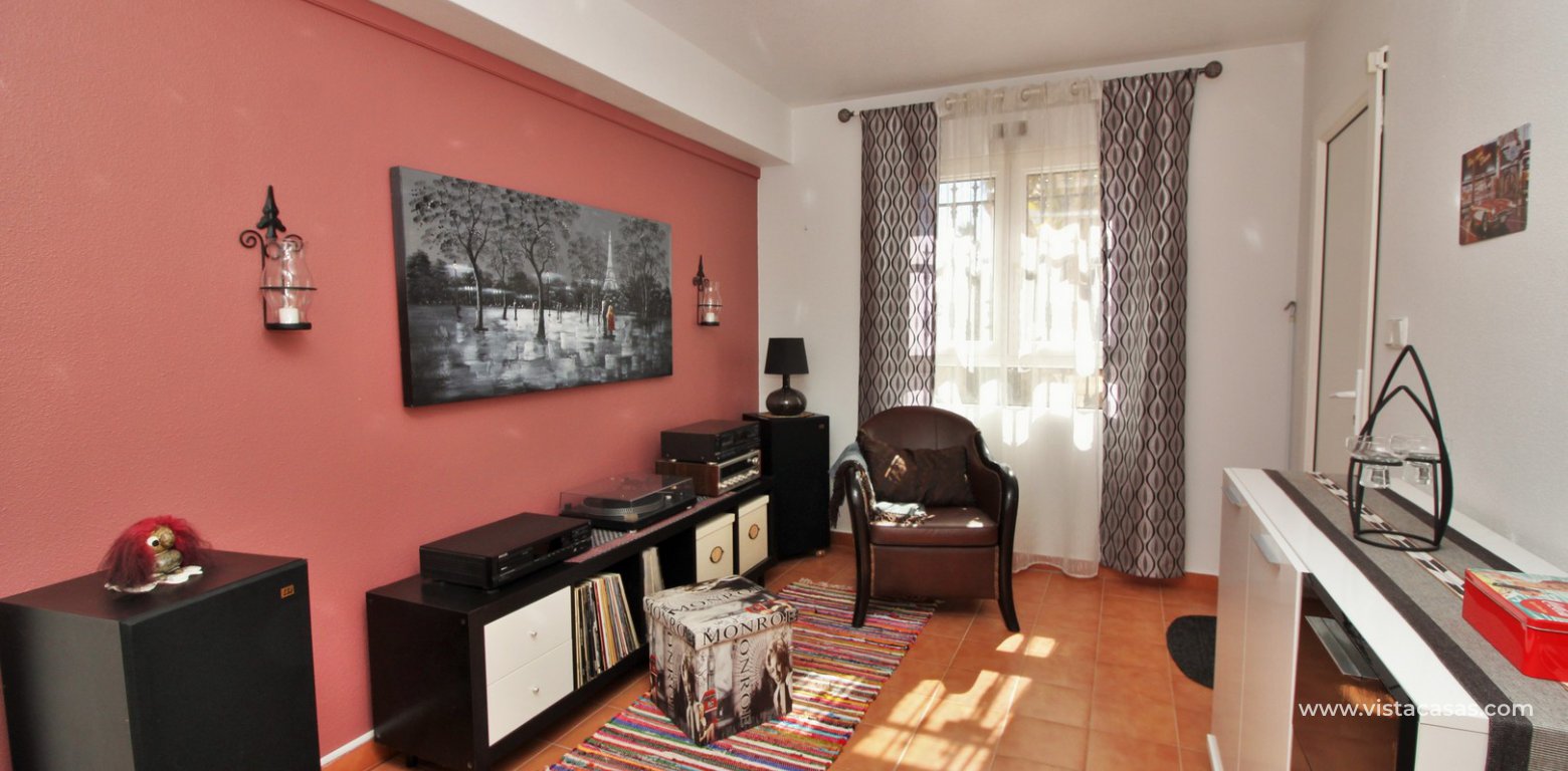 South facing detached villa with private pool for sale Los Dolses downstairs living area