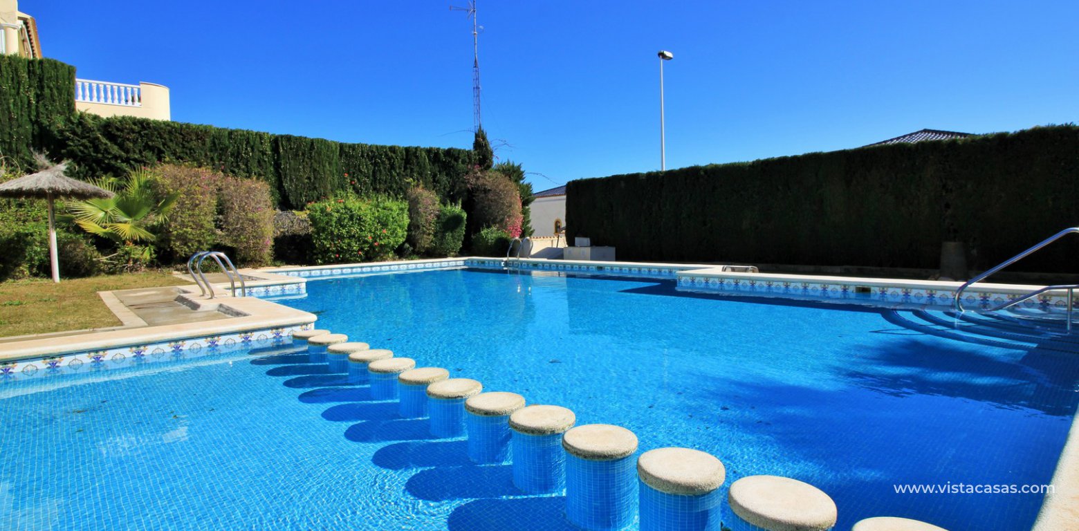 South facing detached villa with private pool for sale Los Dolses communal salt pool